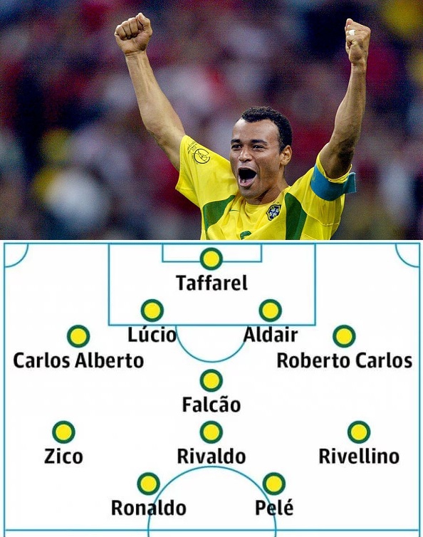 Cafu i jego 11 wszech czasów w reprezentacji Brazylii